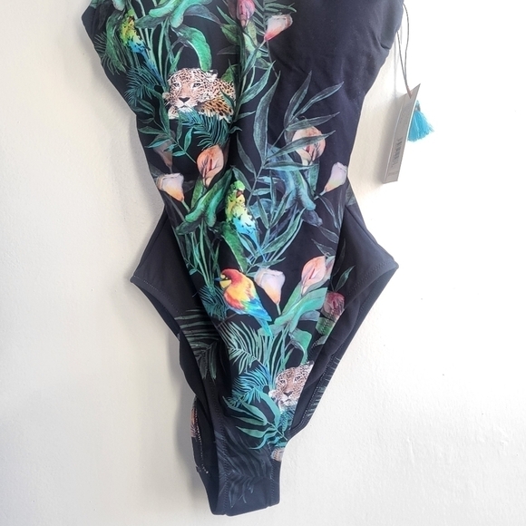 New JOHNNY WAS Calla Lily Printed One-Piece Swimsuit NWT Size X-Small - Picture 12 of 17